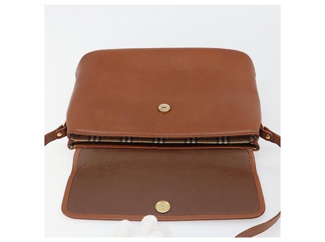 Borsa a tracolla Burberry in pelle marrone oro Auth hk3810 D'oro - vista 10