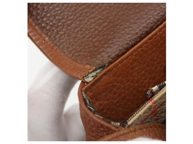 Borsa a tracolla Burberry in pelle marrone oro Auth hk3810 D'oro - vista 11
