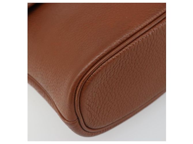 Borsa a tracolla Burberry in pelle marrone oro Auth hk3810 D'oro - vista 14