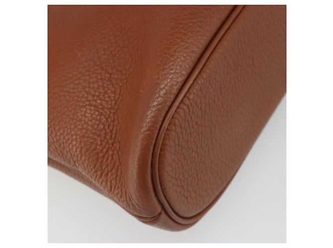 Borsa a tracolla Burberry in pelle marrone oro Auth hk3810 D'oro - vista 16