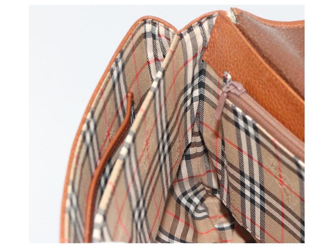 Borsa a tracolla Burberry in pelle marrone oro Auth hk3810 D'oro - vista 19