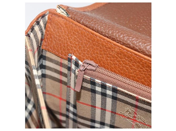 Borsa a tracolla Burberry in pelle marrone oro Auth hk3810 D'oro - vista 20