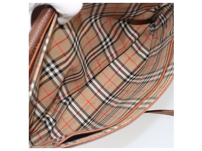 Borsa a tracolla Burberry in pelle marrone oro Auth hk3810 D'oro - vista 22