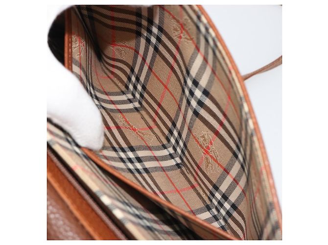 Borsa a tracolla Burberry in pelle marrone oro Auth hk3810 D'oro - vista 23
