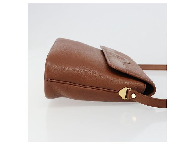 Borsa a tracolla Burberry in pelle marrone oro Auth hk3810 D'oro - vista 3