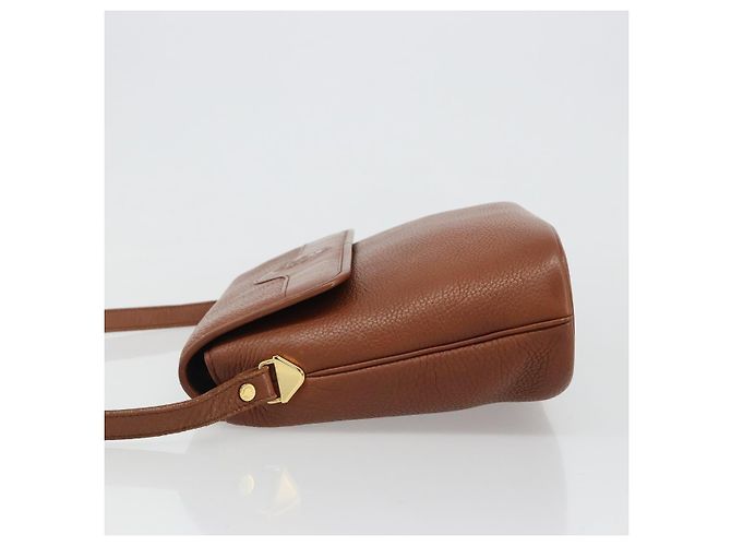 Borsa a tracolla Burberry in pelle marrone oro Auth hk3810 D'oro - vista 4