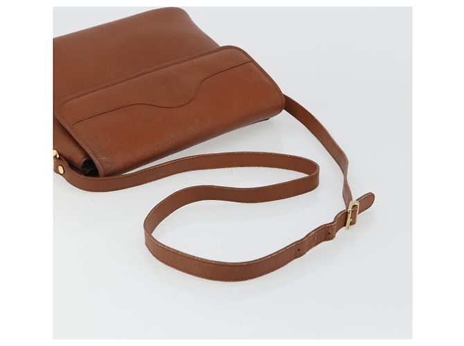Borsa a tracolla Burberry in pelle marrone oro Auth hk3810 D'oro - vista 7