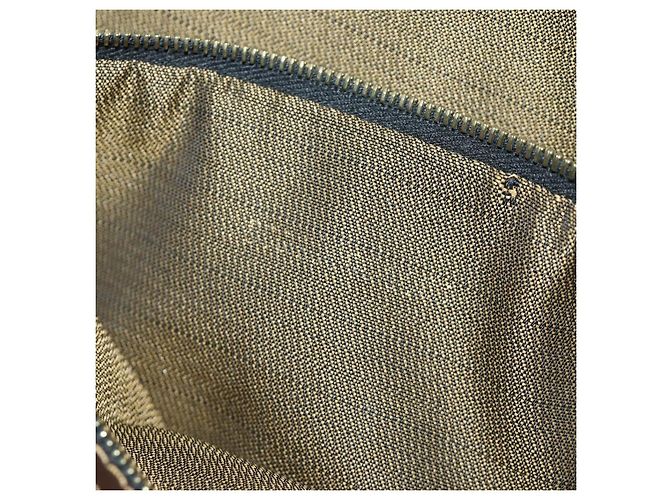 FENDI Zucca Canvas Mamma Baguette Shoulder Bag Black Brown Auth 186461V Marrone Nero - vista 12