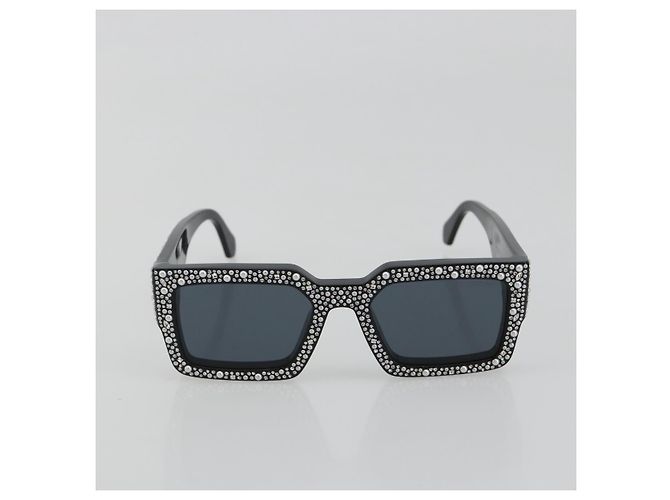 Gafas de sol LOUIS VUITTON LV Crush Pearl & Strass de plástico Z2396E LV Auth 186416M Negro - vista 13