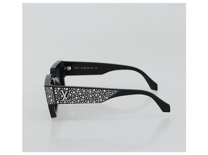 Gafas de sol LOUIS VUITTON LV Crush Pearl & Strass de plástico Z2396E LV Auth 186416M Negro - vista 3