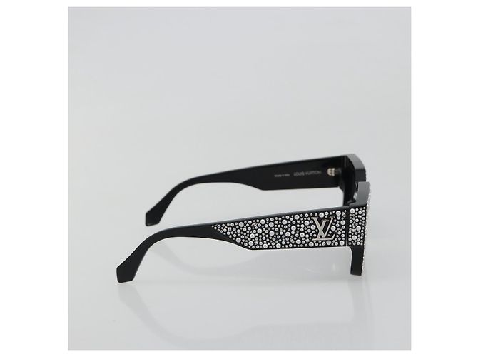 Gafas de sol LOUIS VUITTON LV Crush Pearl & Strass de plástico Z2396E LV Auth 186416M Negro - vista 4