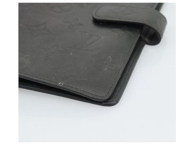 LOUIS VUITTON Monogram mat Agenda MM Day Planner Cover Black R20925 Auth BA13618 Negro - vista 14