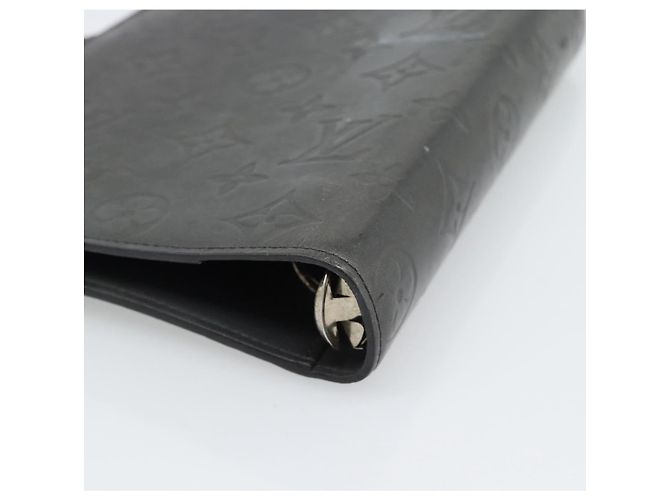 LOUIS VUITTON Monogram mat Agenda MM Day Planner Cover Black R20925 Auth BA13618 Negro - vista 16