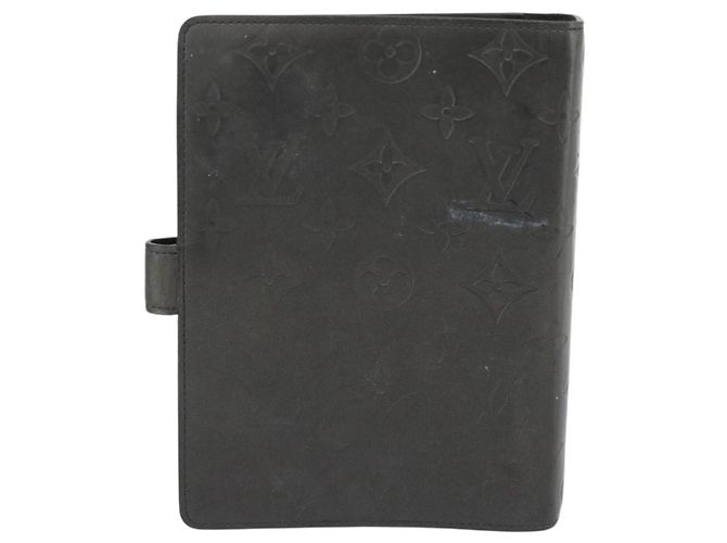 LOUIS VUITTON Monogram mat Agenda MM Day Planner Cover Black R20925 Auth BA13618 Negro - vista 2