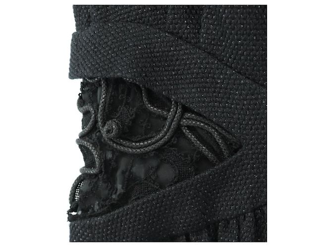 CHANEL Kleid Wolle Schwarz CC Auth BA13646SAM - Ansicht 12