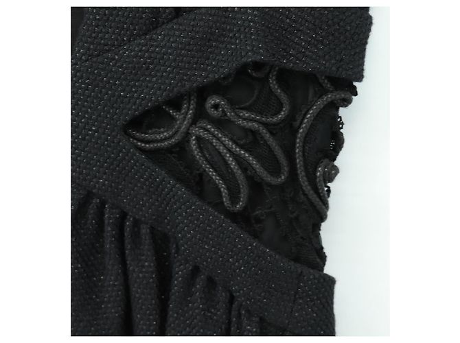 CHANEL Kleid Wolle Schwarz CC Auth BA13646SAM - Ansicht 13