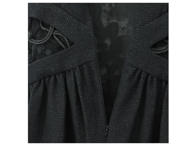 CHANEL Kleid Wolle Schwarz CC Auth BA13646SAM - Ansicht 15