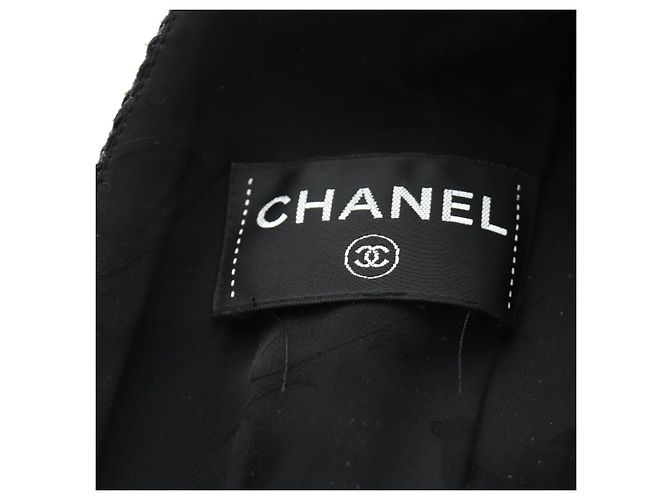 CHANEL Kleid Wolle Schwarz CC Auth BA13646SAM - Ansicht 18