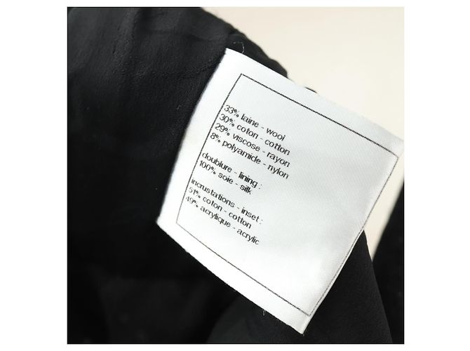 CHANEL Kleid Wolle Schwarz CC Auth BA13646SAM - Ansicht 19