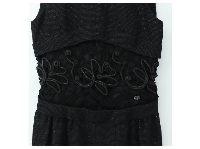 CHANEL Kleid Wolle Schwarz CC Auth BA13646SAM - Ansicht 3