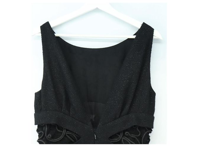 CHANEL Kleid Wolle Schwarz CC Auth BA13646SAM - Ansicht 9