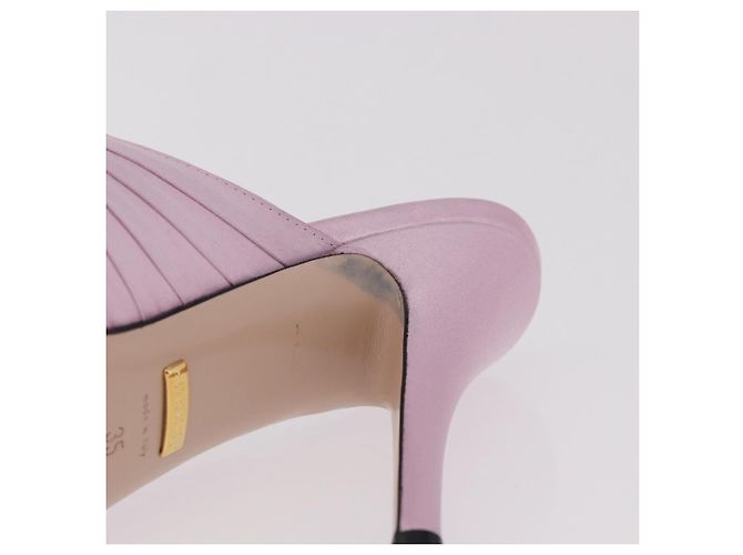 Sandali GUCCI GG Marmont Satin 35 Oro Rosa Auth am11971M D'oro - vista 10