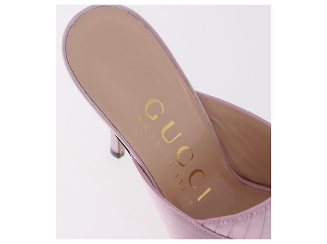 Sandali GUCCI GG Marmont Satin 35 Oro Rosa Auth am11971M D'oro - vista 15