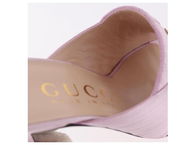 Sandali GUCCI GG Marmont Satin 35 Oro Rosa Auth am11971M D'oro - vista 16