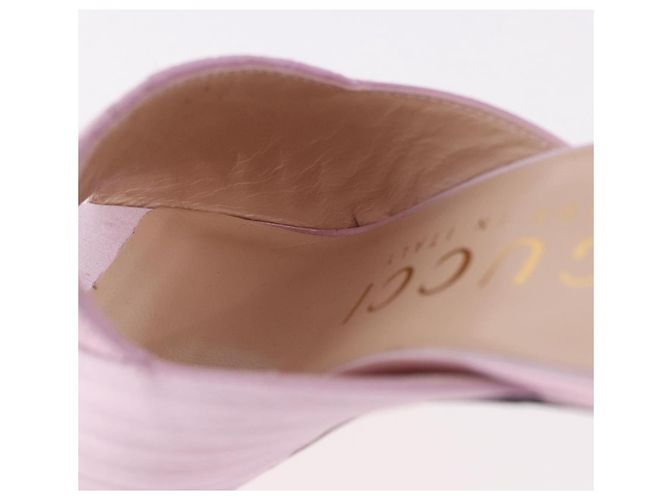 Sandali GUCCI GG Marmont Satin 35 Oro Rosa Auth am11971M D'oro - vista 17