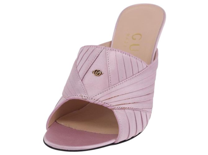 Sandali GUCCI GG Marmont Satin 35 Oro Rosa Auth am11971M D'oro - vista 18