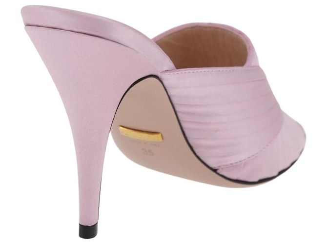 Sandali GUCCI GG Marmont Satin 35 Oro Rosa Auth am11971M D'oro - vista 19