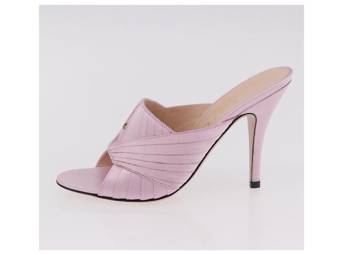 Sandali GUCCI GG Marmont Satin 35 Oro Rosa Auth am11971M D'oro - vista 21