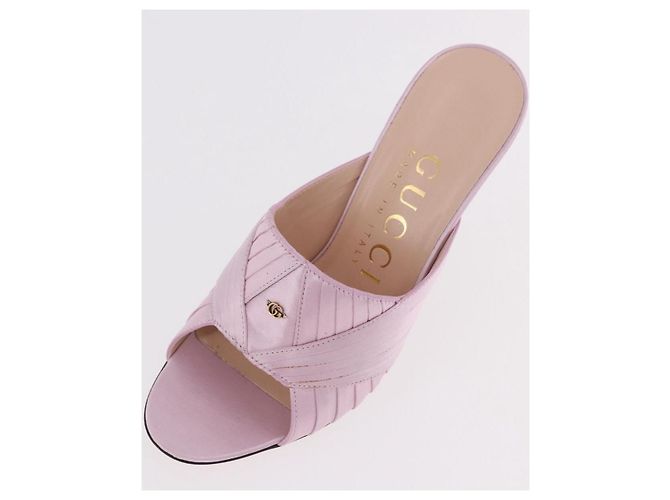Sandali GUCCI GG Marmont Satin 35 Oro Rosa Auth am11971M D'oro - vista 22