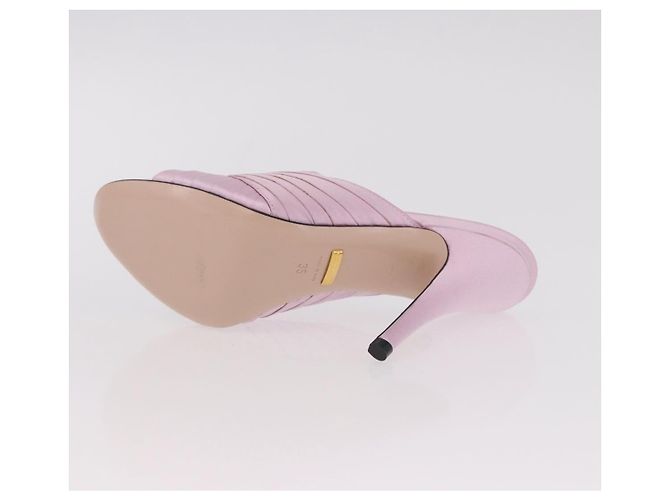 Sandali GUCCI GG Marmont Satin 35 Oro Rosa Auth am11971M D'oro - vista 23