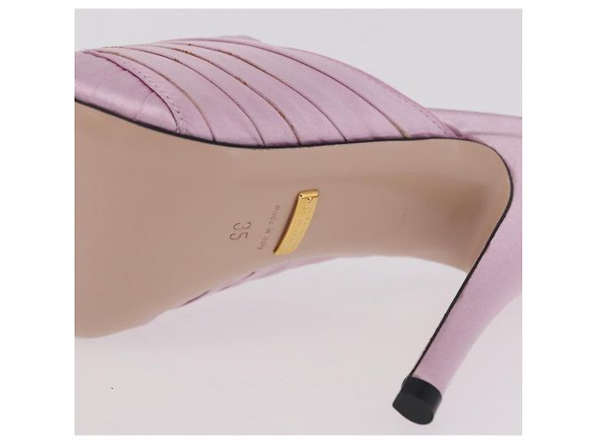 Sandali GUCCI GG Marmont Satin 35 Oro Rosa Auth am11971M D'oro - vista 25