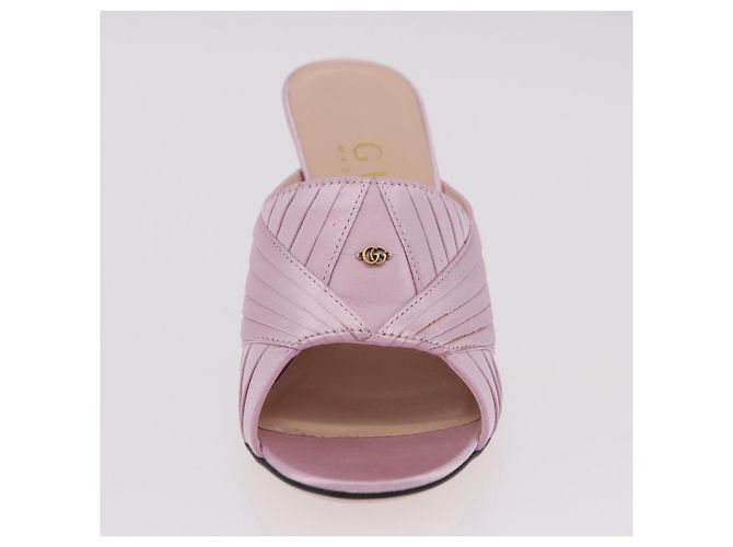 Sandali GUCCI GG Marmont Satin 35 Oro Rosa Auth am11971M D'oro - vista 28