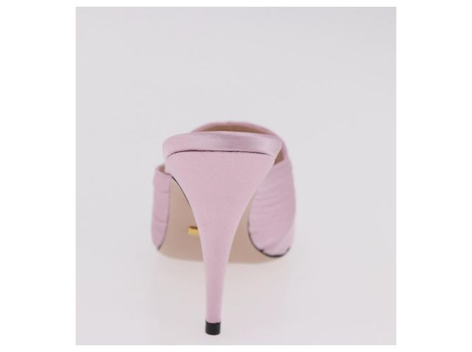 Sandali GUCCI GG Marmont Satin 35 Oro Rosa Auth am11971M D'oro - vista 29