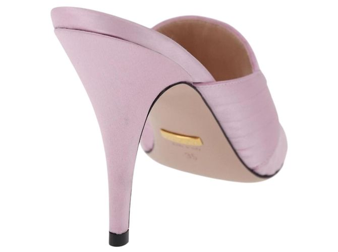 Sandali GUCCI GG Marmont Satin 35 Oro Rosa Auth am11971M D'oro - vista 3