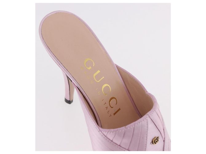 Sandali GUCCI GG Marmont Satin 35 Oro Rosa Auth am11971M D'oro - vista 31