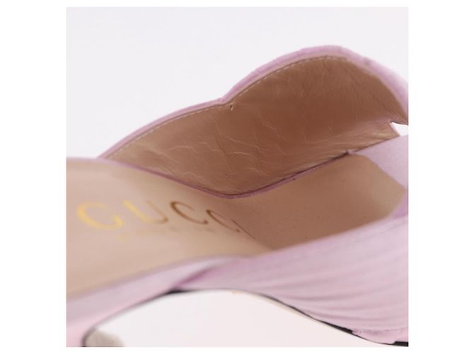 Sandali GUCCI GG Marmont Satin 35 Oro Rosa Auth am11971M D'oro - vista 32