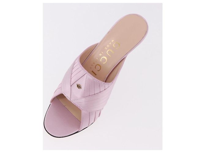 Sandali GUCCI GG Marmont Satin 35 Oro Rosa Auth am11971M D'oro - vista 6
