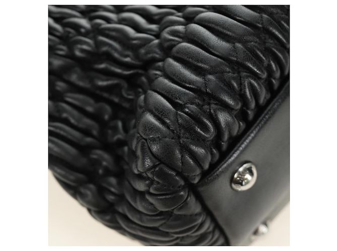 Borsa Miu Miu in pelle 2 way nera argento Auth 187138SAV Nero - vista 18
