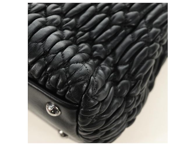 Borsa Miu Miu in pelle 2 way nera argento Auth 187138SAV Nero - vista 21