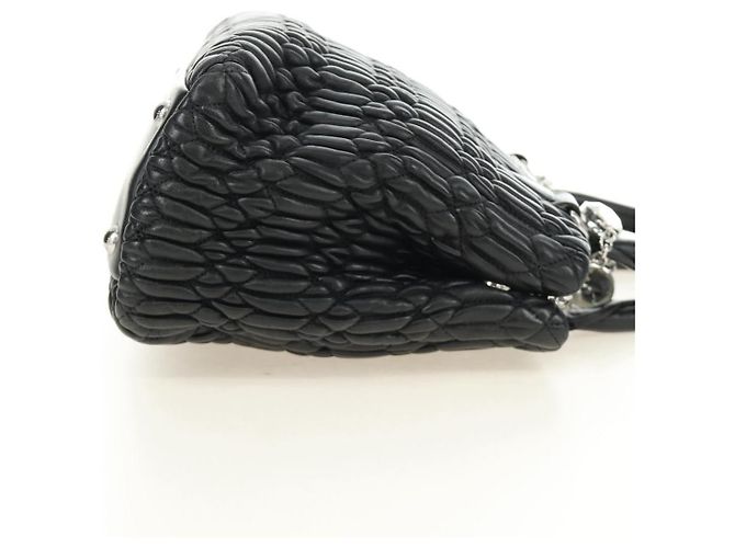 Borsa Miu Miu in pelle 2 way nera argento Auth 187138SAV Nero - vista 4