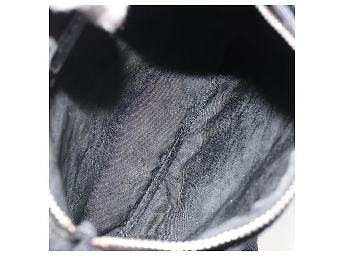 PRADA Schultertasche Nylon Schwarz Silber Auth hk3831 - vista 10