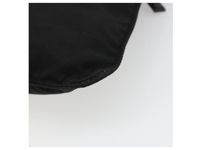 PRADA Schultertasche Nylon Schwarz Silber Auth hk3831 - vista 16