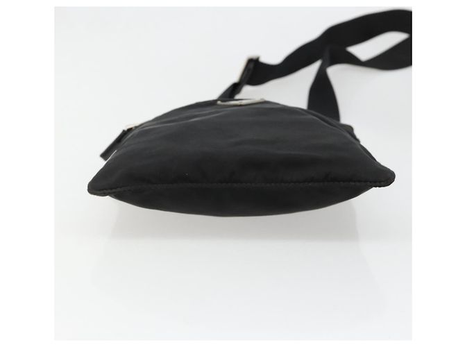 PRADA Schultertasche Nylon Schwarz Silber Auth hk3831 - vista 5