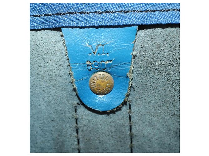 LOUIS VUITTON Epi Keepall 45 Boston Bag Blue M42975 LV Auth 187531 - vista 12