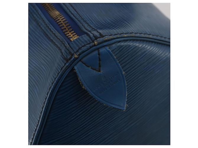 LOUIS VUITTON Epi Keepall 45 Boston Bag Blue M42975 LV Auth 187531 - vista 18