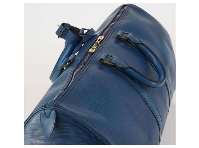 LOUIS VUITTON Epi Keepall 45 Boston Bag Blue M42975 LV Auth 187531 - vista 6